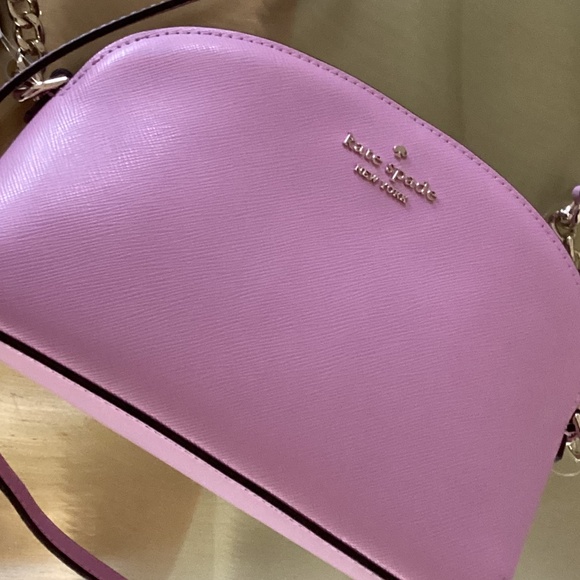 Kate Spade Cameron Street Hilli Leather Berry Crush Lavender Dome Crossbody Bag - Picture 14 of 14
